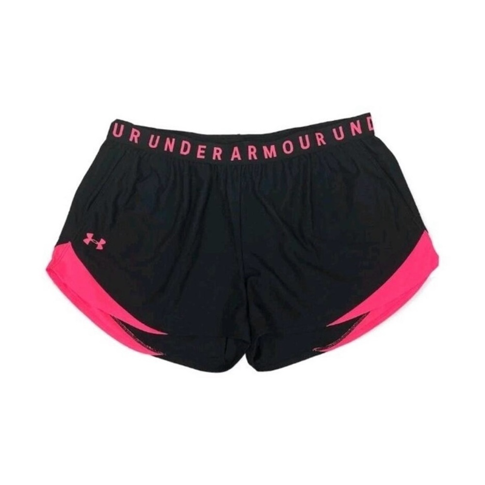 Under Armour Women's Play Up Shorts 3.0 Black Pink small Active Running